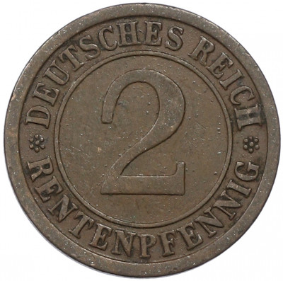 2 рентенпфеннига 1924 года A Германия