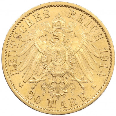 20 марок 1914 года Германия (Пруссия)