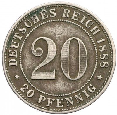 20 пфеннигов 1888 года G Германия