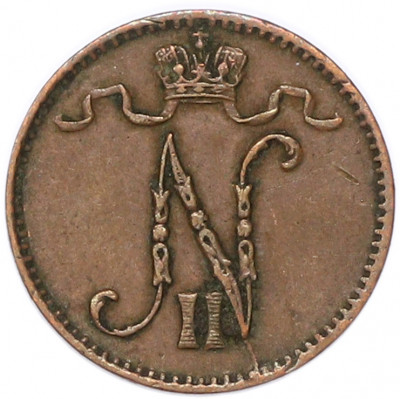 1 пенни 1909 года Русская Финляндия
