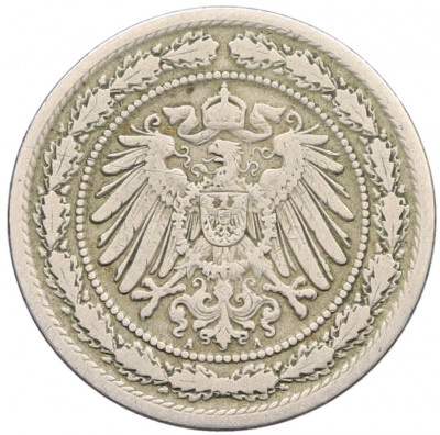 20 пфеннигов 1892 года A Германия
