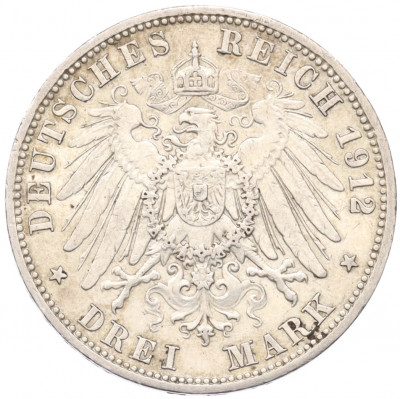 3 марки 1912 года A Германия (Пруссия)