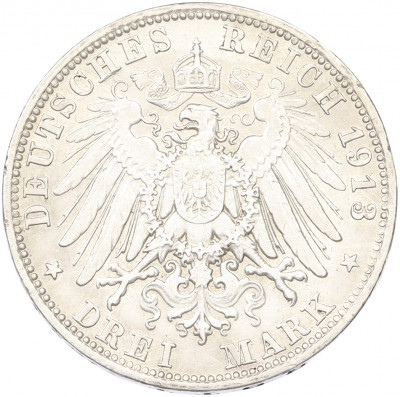 3 марки 1913 года D Германия (Бавария)