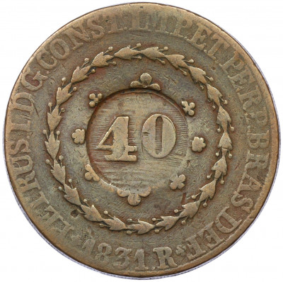 40 рейс 1835 года Бразилия (Надчекан на 80 рейс 1831 R)
