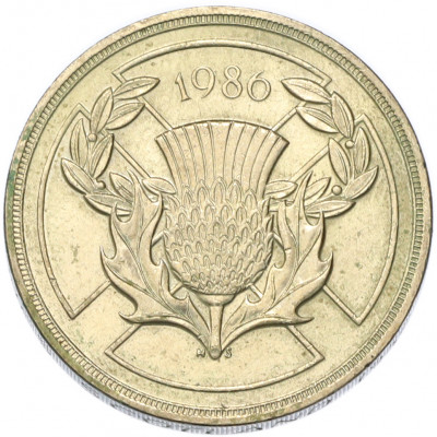 2 фунта 1986 года Великобритания «XIII Игры Содружества»