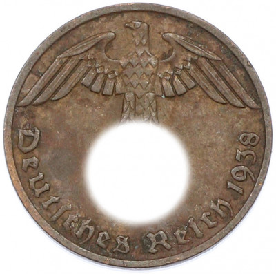 1 рейхспфенниг 1938 года F Германия
