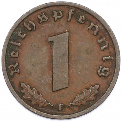 1 рейхспфенниг 1938 года F Германия