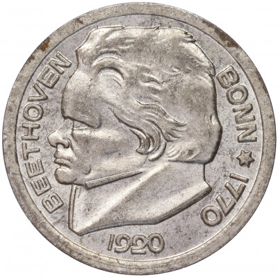 25 пфеннигов 1920 года Германия — город Бонн «Бетховен» (Нотгельд)