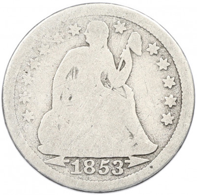 1 дайм (10 центов) 1853 года США