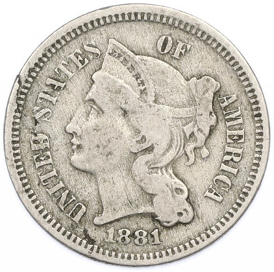 3 цента 1881 года США