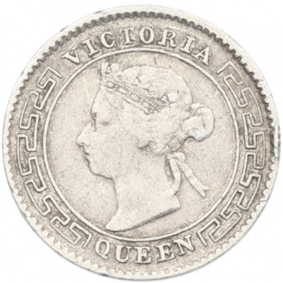 10 центов 1893 года Британский Цейлон