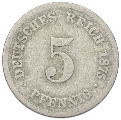 5 пфеннигов 1875 года C Германия