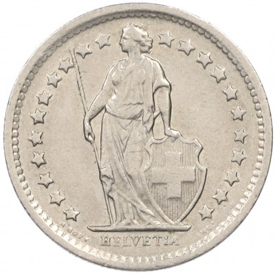 1/2 франка 1968 года Швейцария