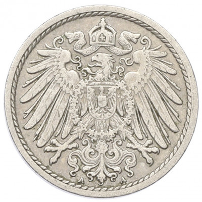 5 пфеннигов 1908 года A Германия