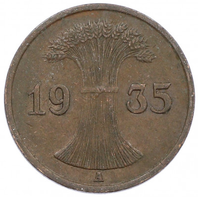 1 рейхспфенниг 1935 года A Германия