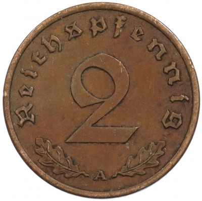 2 рейхспфеннига 1940 года A Германия