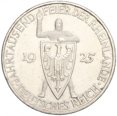 5 рейхсмарок 1925 года G Германия «Тысячелетие Рейнланда»