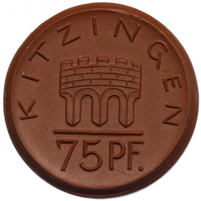 75 пфеннигов 1921 года Германия — город Китцинген (Нотгельд)
