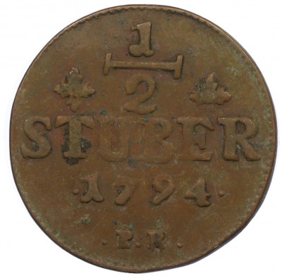 1/2 штюбера 1794 года Юлих-Берг