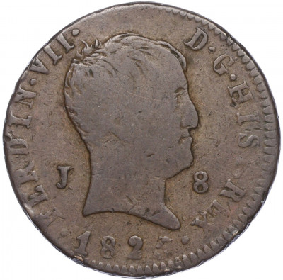 8 мараведи 1825 года Испания