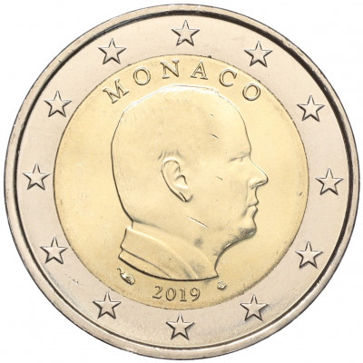 2 евро 2019 года Монако