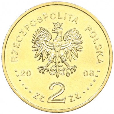 2 злотых 2008 года Польша «Олимпиада в Пекине»