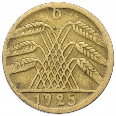 5 рейхспфеннигов 1925 года D Германия