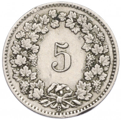 5 раппенов 1909 года Швейцария