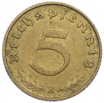 5 рейхспфеннигов 1939 года B Германия