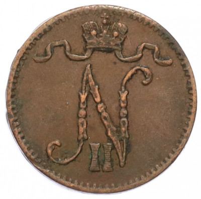 1 пенни 1907 года Русская Финляндия