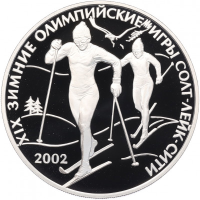 3 рубля 2002 года СПМД «XIX зимние Олимпийские Игры 2002 в Солт-Лейк-Сити»
