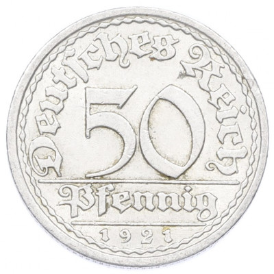50 пфеннигов 1921 года A Германия