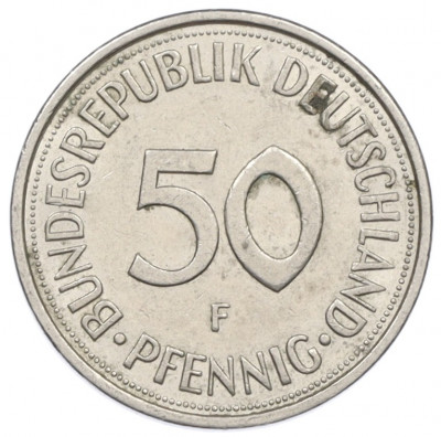 50 пфеннигов 1982 года F Западная Германия (ФРГ)