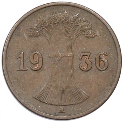 1 рейхспфенниг 1936 года A Германия