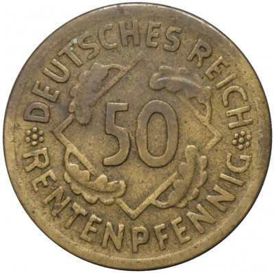 50 рентенпфеннигов 1924 года A Германия