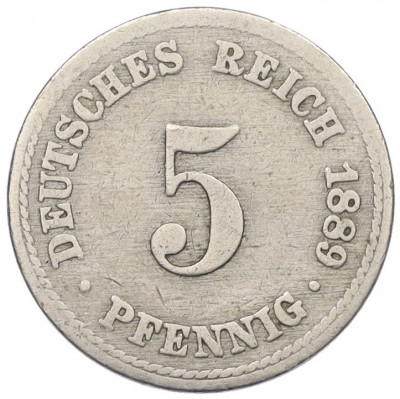 5 пфеннигов 1889 года A Германия