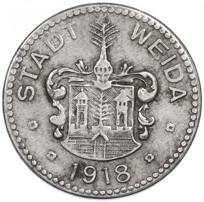50 пфеннигов 1918 года Германия — город Вайда (Нотгельд)