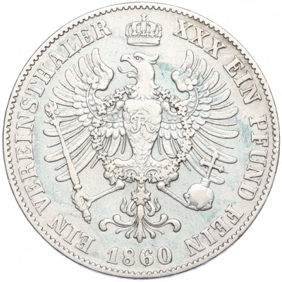1 союзный талер 1860 года Пруссия