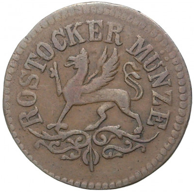 3 пфеннига 1862 года Росток