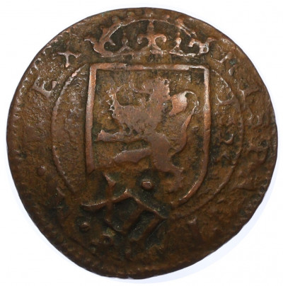 12 мараведи 1642 года Испания (Перечекан на 8 мараведи 1625)