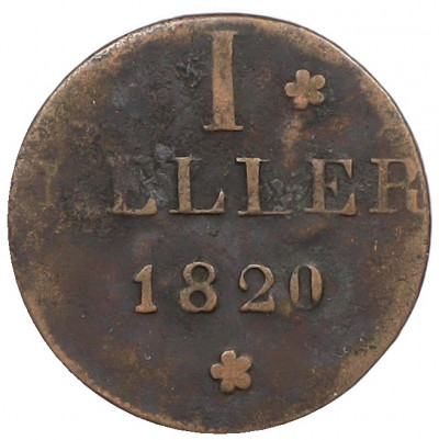 1 геллер 1820 года Франкфурт