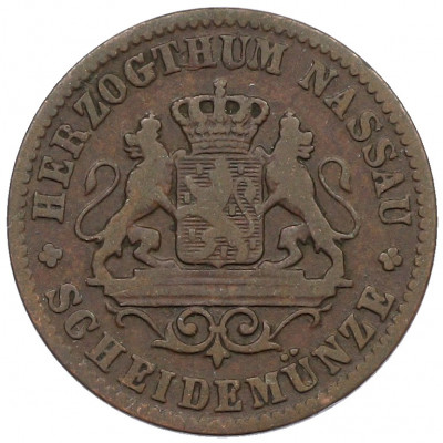 1 крейцер 1862 года Нассау