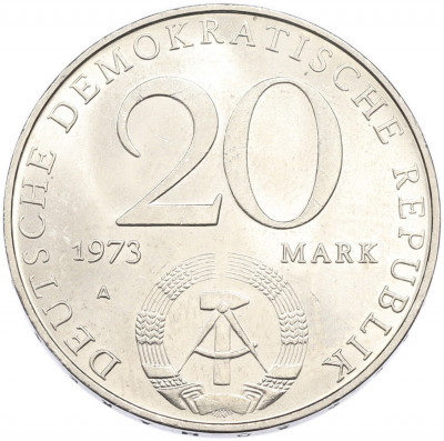 20 марок 1973 года Восточная Германия (ГДР) «Отто Гротеволь»