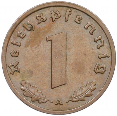 1 рейхспфенниг 1939 года A Германия