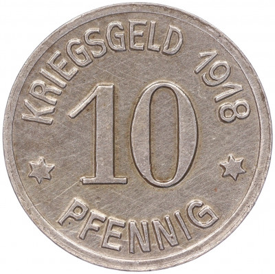 10 пфеннигов 1918 года Германия — город Кобленц (Нотгельд)
