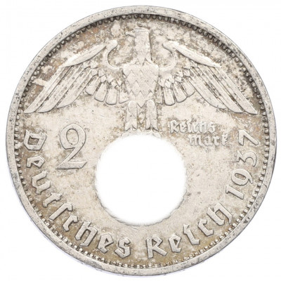 2 рейхсмарки 1937 года F Германия