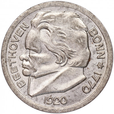 25 пфеннигов 1920 года Германия — город Бонн «Бетховен» (Нотгельд)