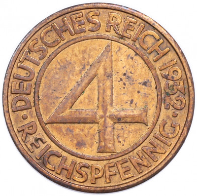 4 рейхспфеннига 1932 года A Германия
