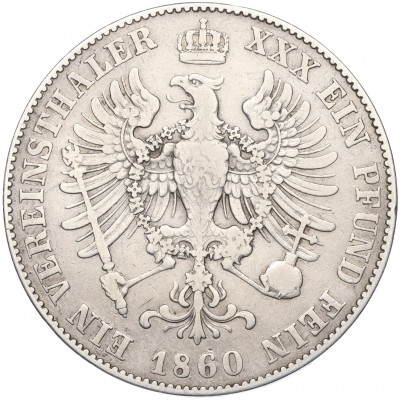 1 союзный талер 1860 года Пруссия