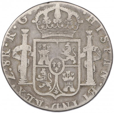 8 реалов 1821 года Испанская Мексика
